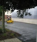 Paving the hospital parking lot.